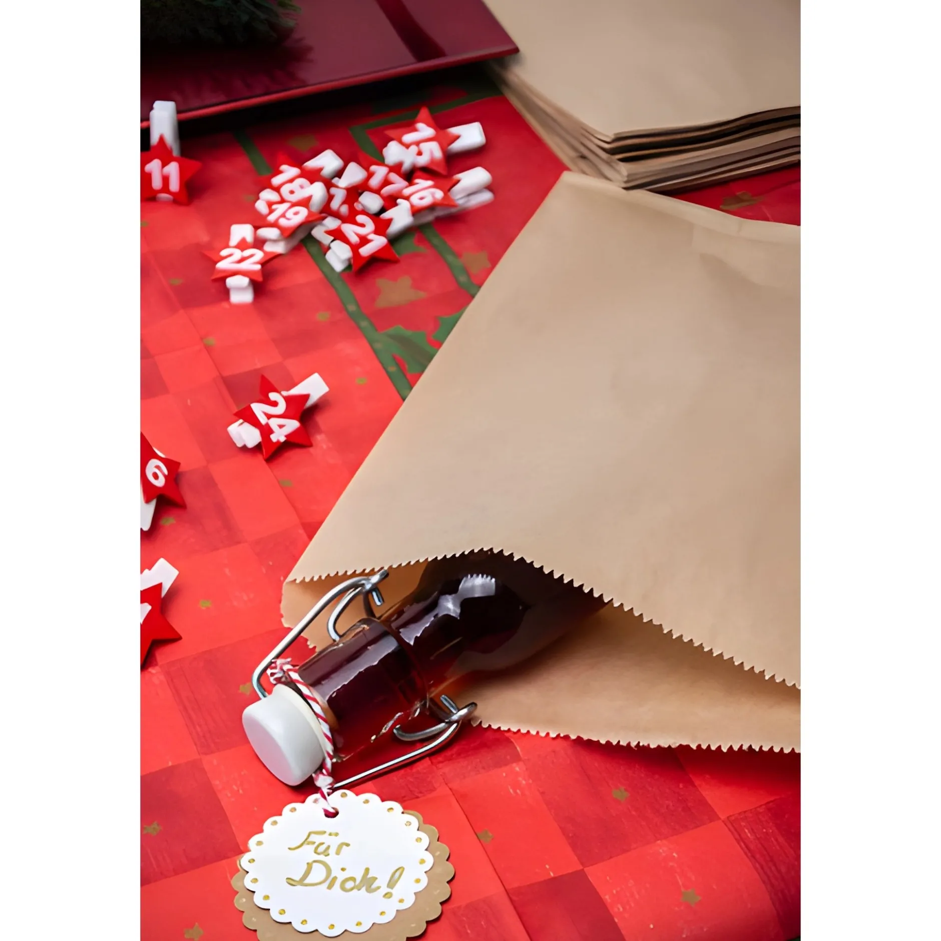 Adventskalender Beutel 20 x 26 cm, 24 Stück