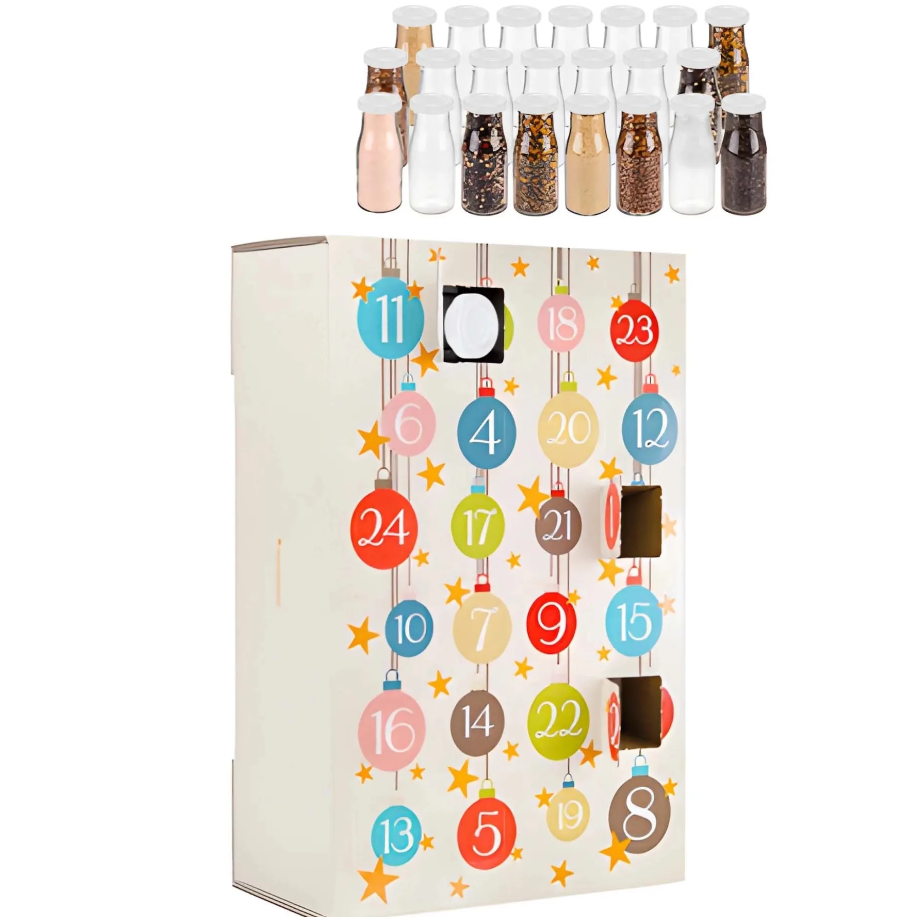 Adventskalender-Set 'Wünsche in Flaschen'