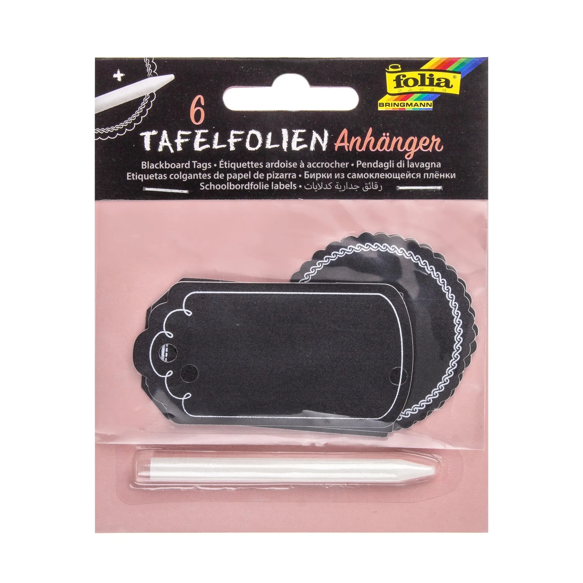Anhänger 'Tafelfolien' mit Specksteinstift, 7-teilig