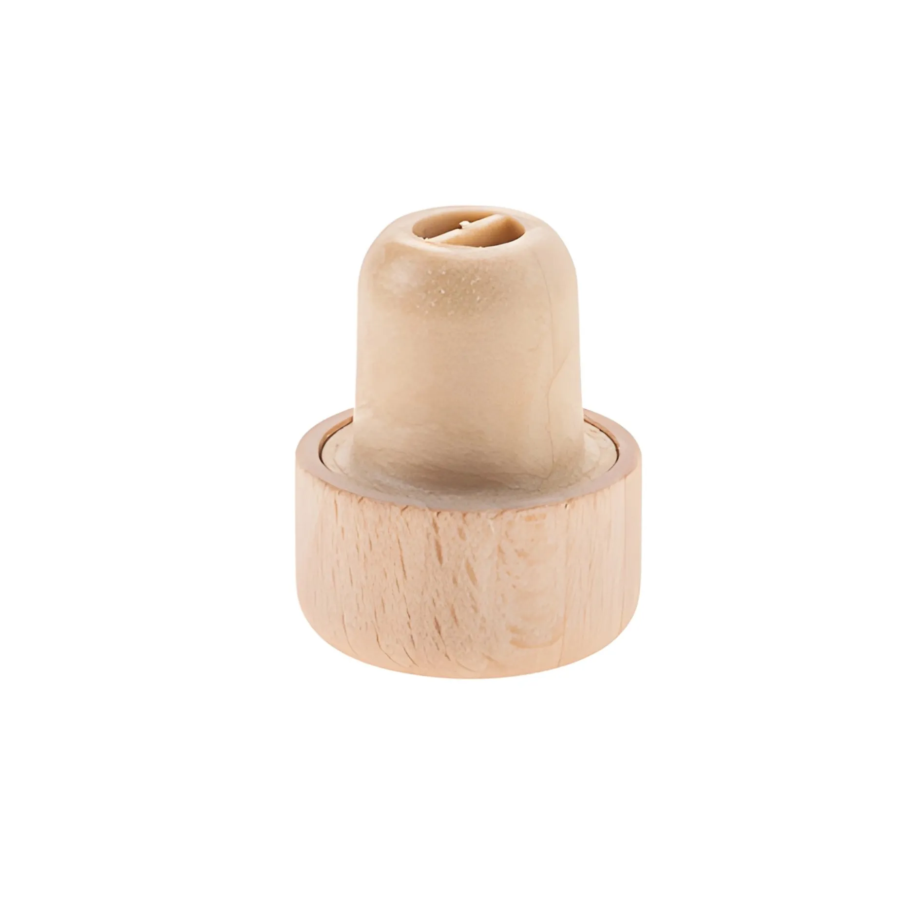 Ausgießerkorken Kunststoff 19 mm mit Holzkappe