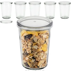 Becherglas 150 ml mit Deckel, 6er Set