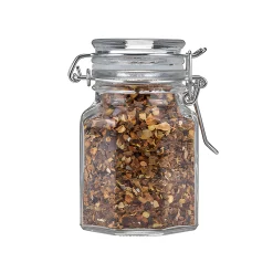 Bügelglas 100 ml achteckig