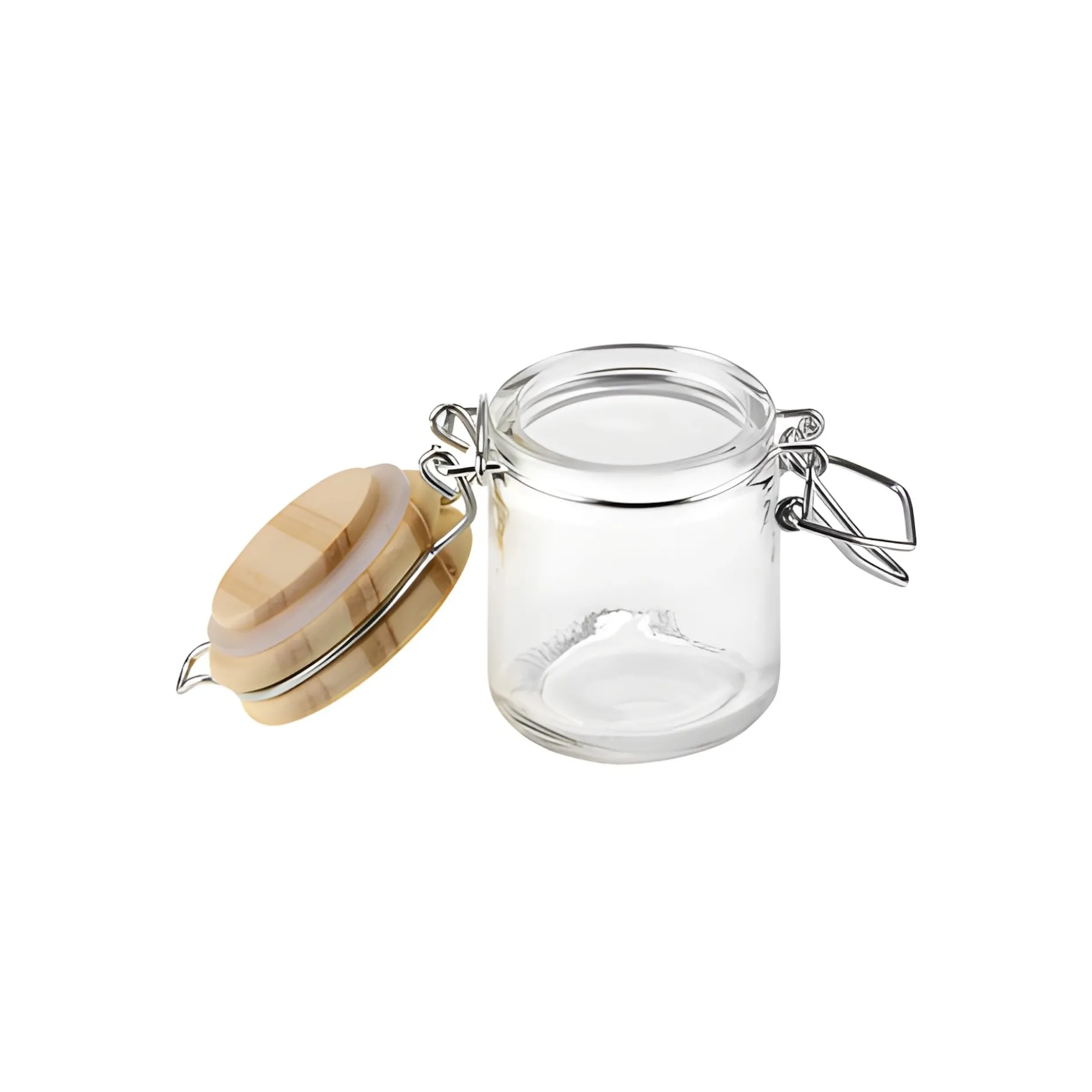 Bügelglas 45 ml mit Holzdeckel