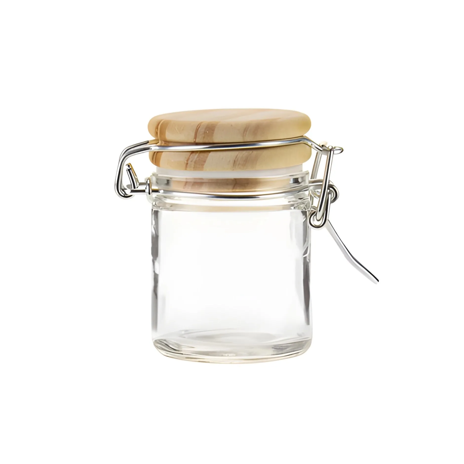 Bügelglas 45 ml mit Holzdeckel