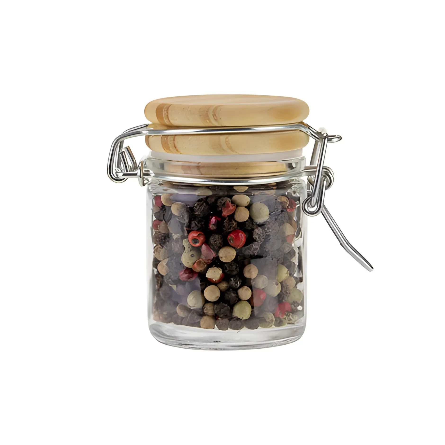 Bügelglas 45 ml mit Holzdeckel