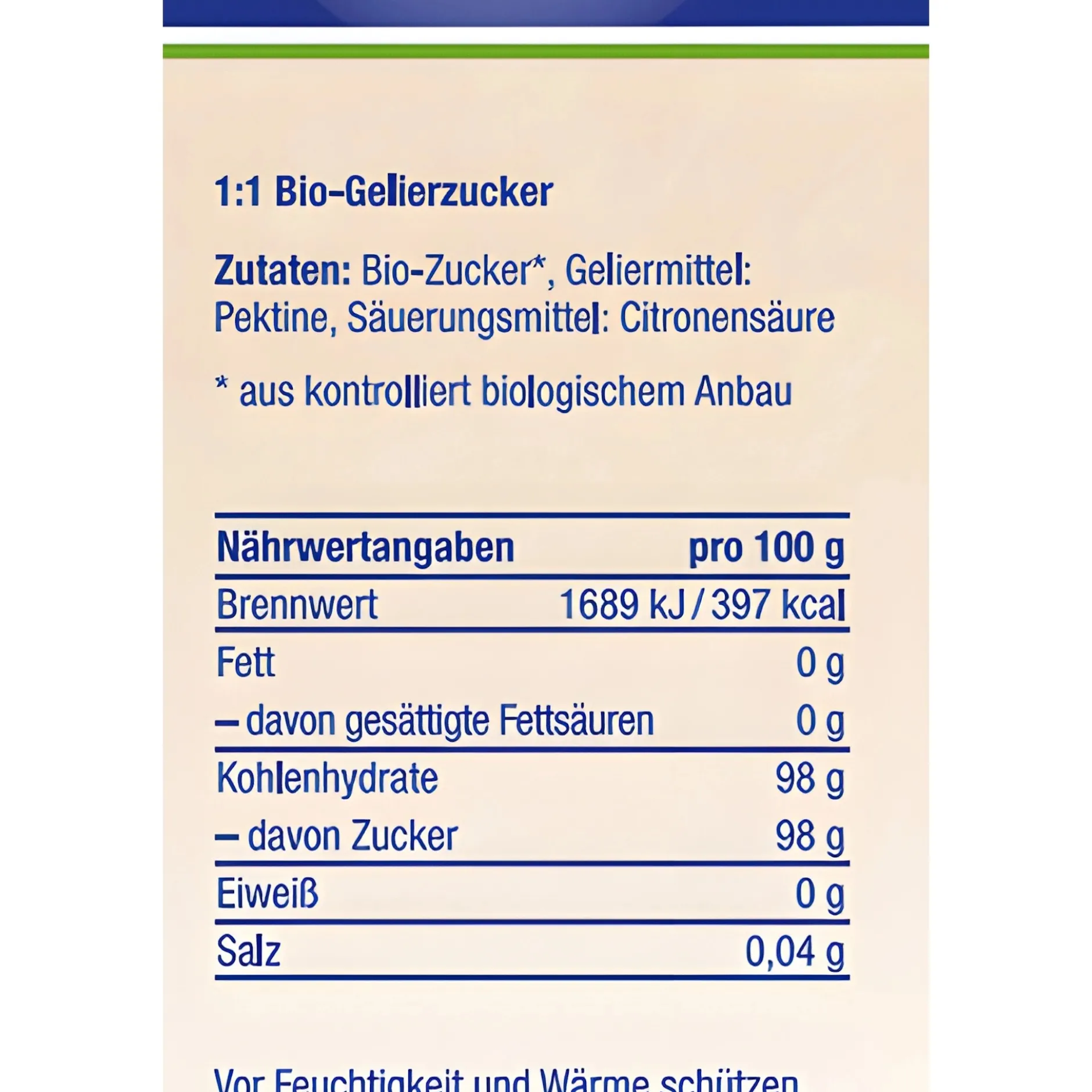 Bio-Gelierzucker 1:1, 1 kg