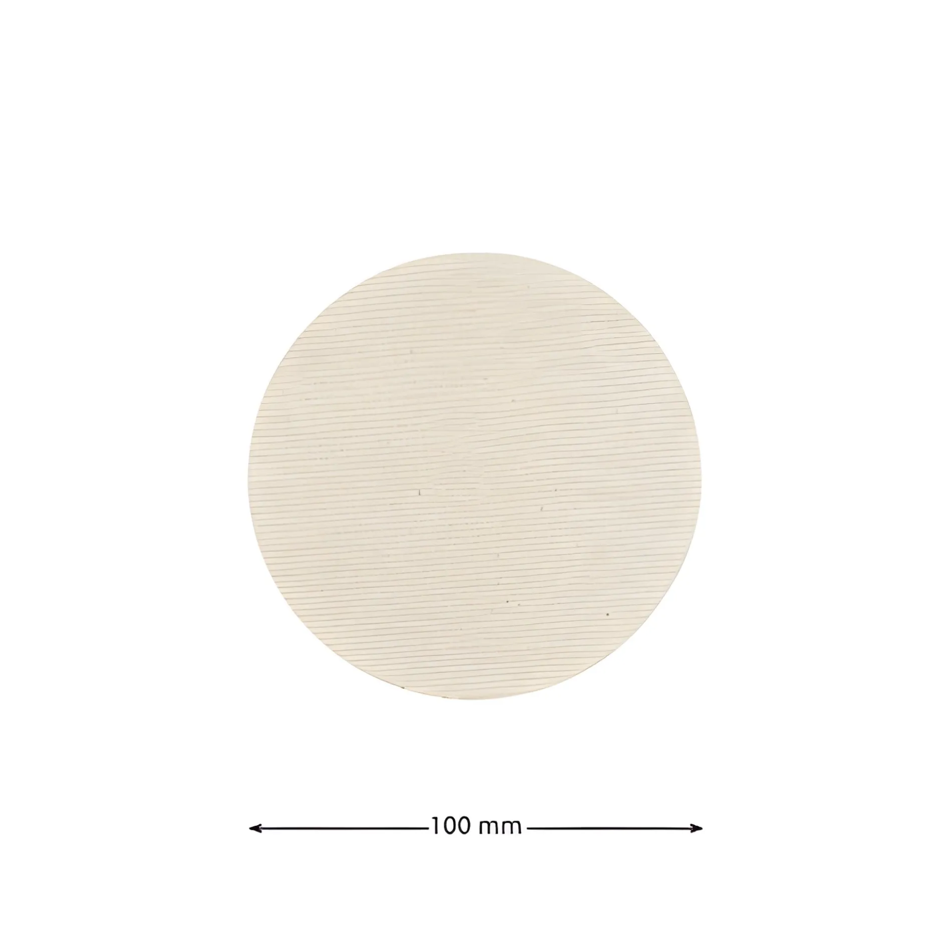 Deckchen 100 mm natur rund
