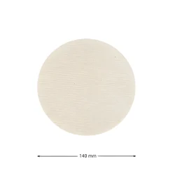 Deckchen 140 mm natur rund