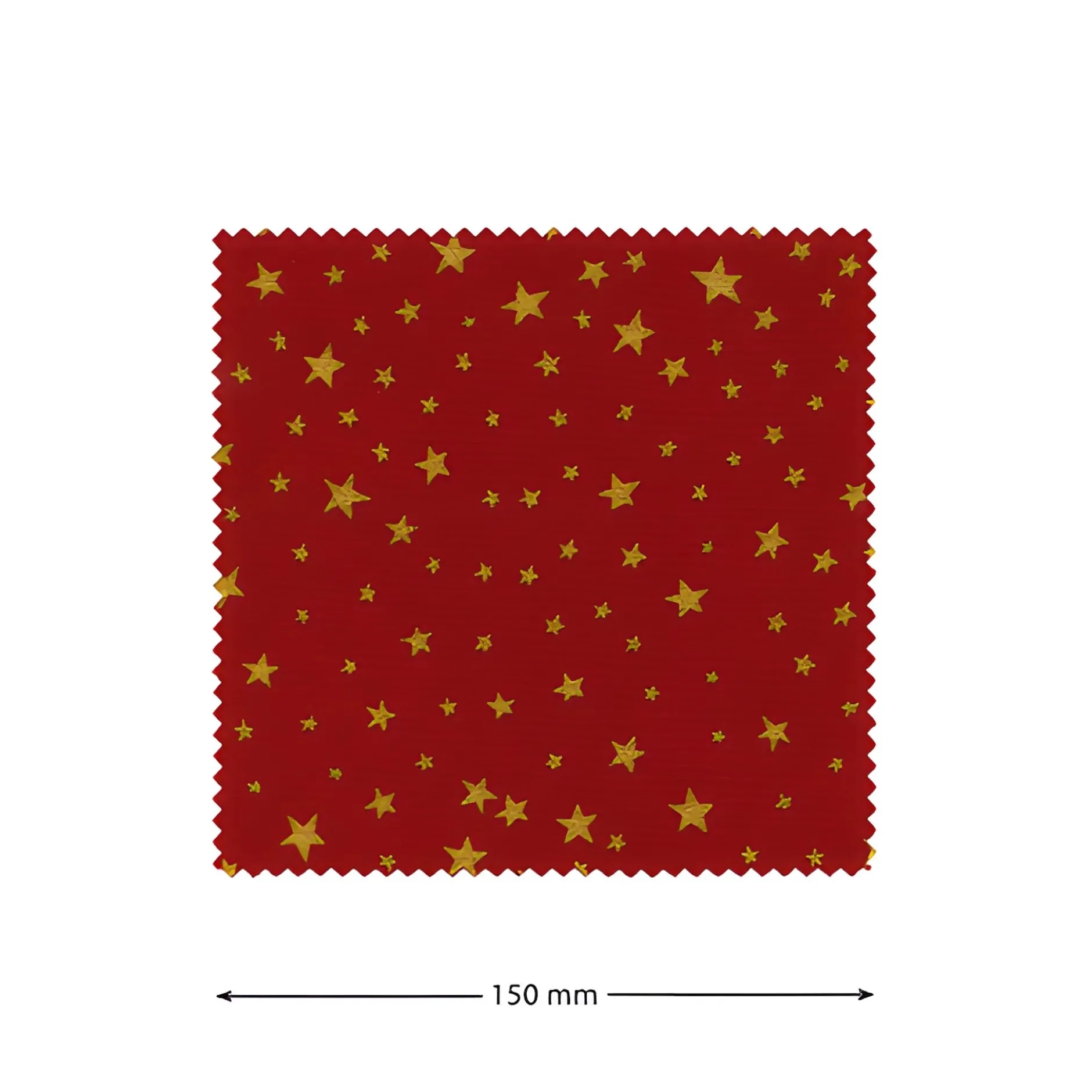 Deckchen 150 mm rot mit goldenen Sternen