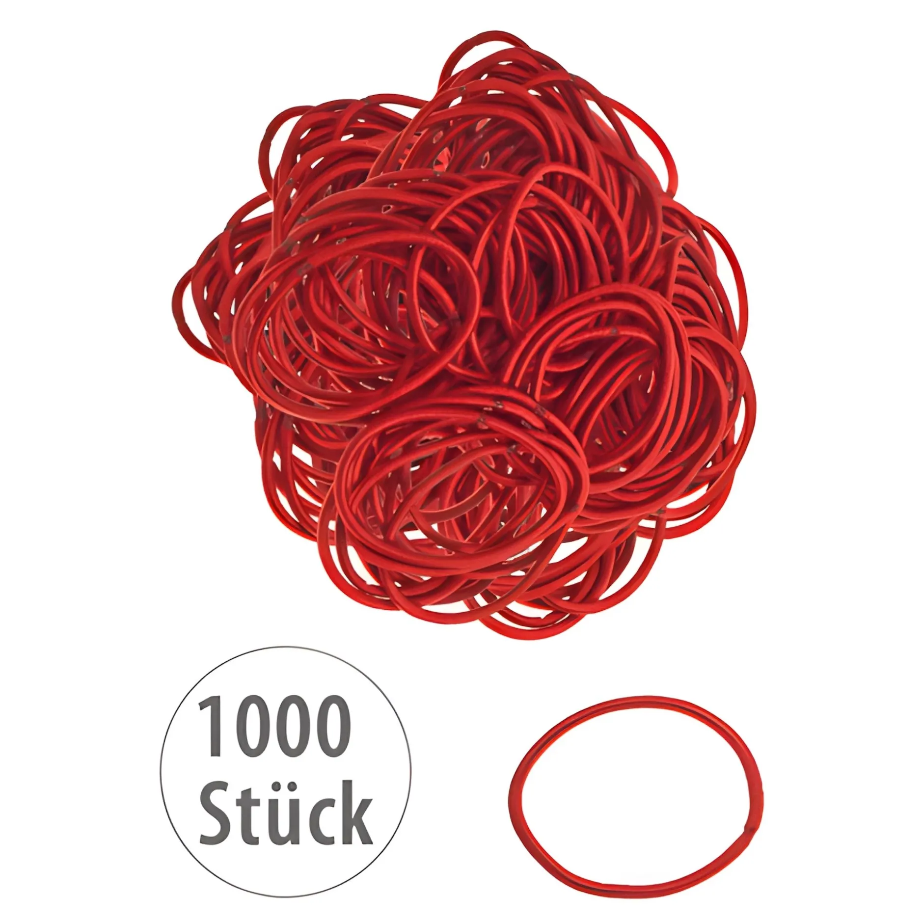 Elastische Schlaufen 40 mm, rot, 1000 Stück