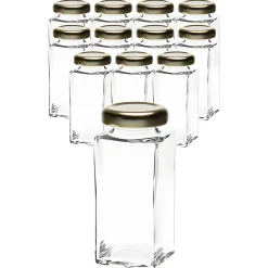 12er Set Cubi 100 ml TO 38 mit Deckel gold