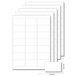 Etiketten 63,5 x 38,1 mm weiß - 5 Blatt A4