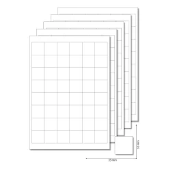 Etiketten 33 x 33 mm weiß - 5 Blatt A4