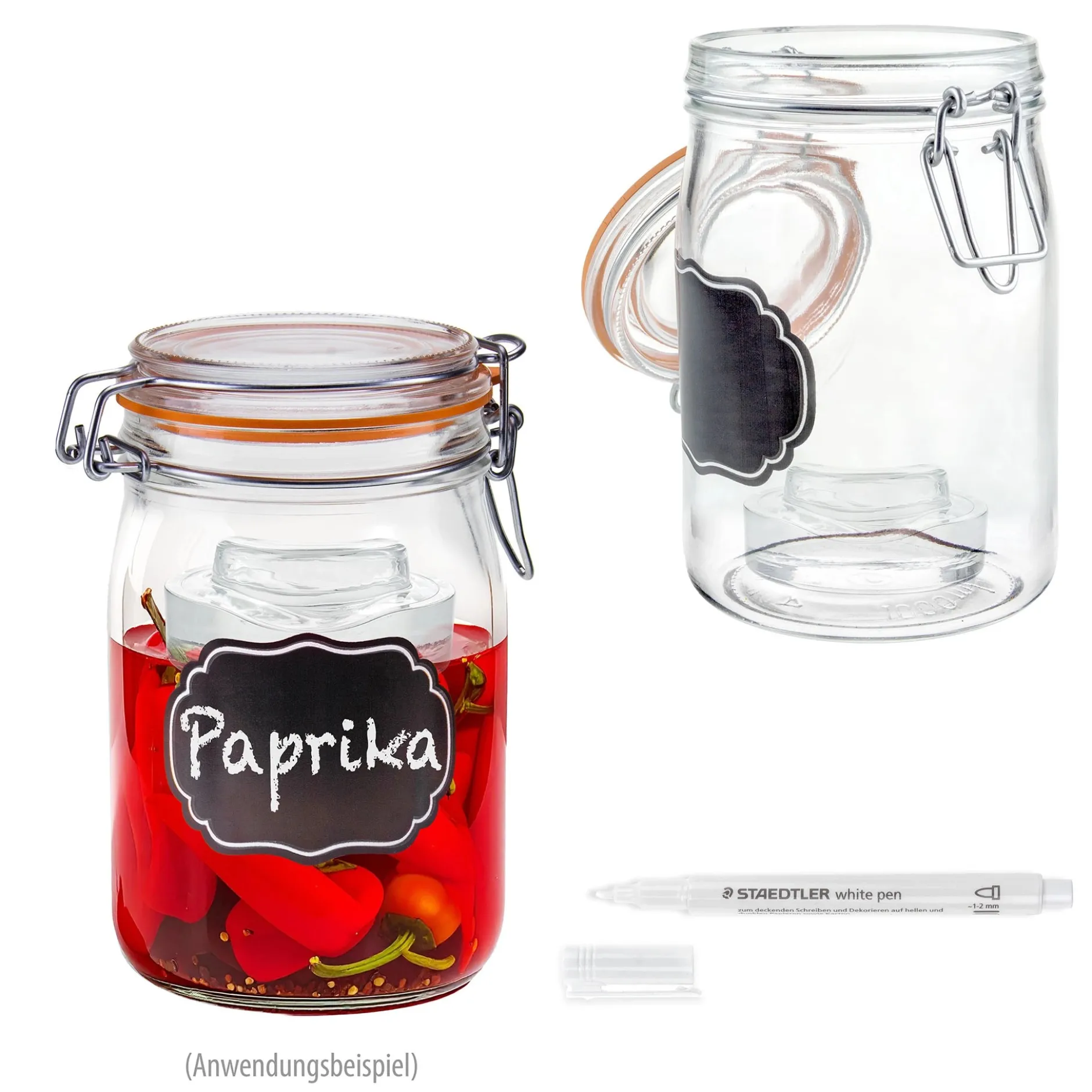Fermentier-Set mit Bügelgläsern 1000 ml