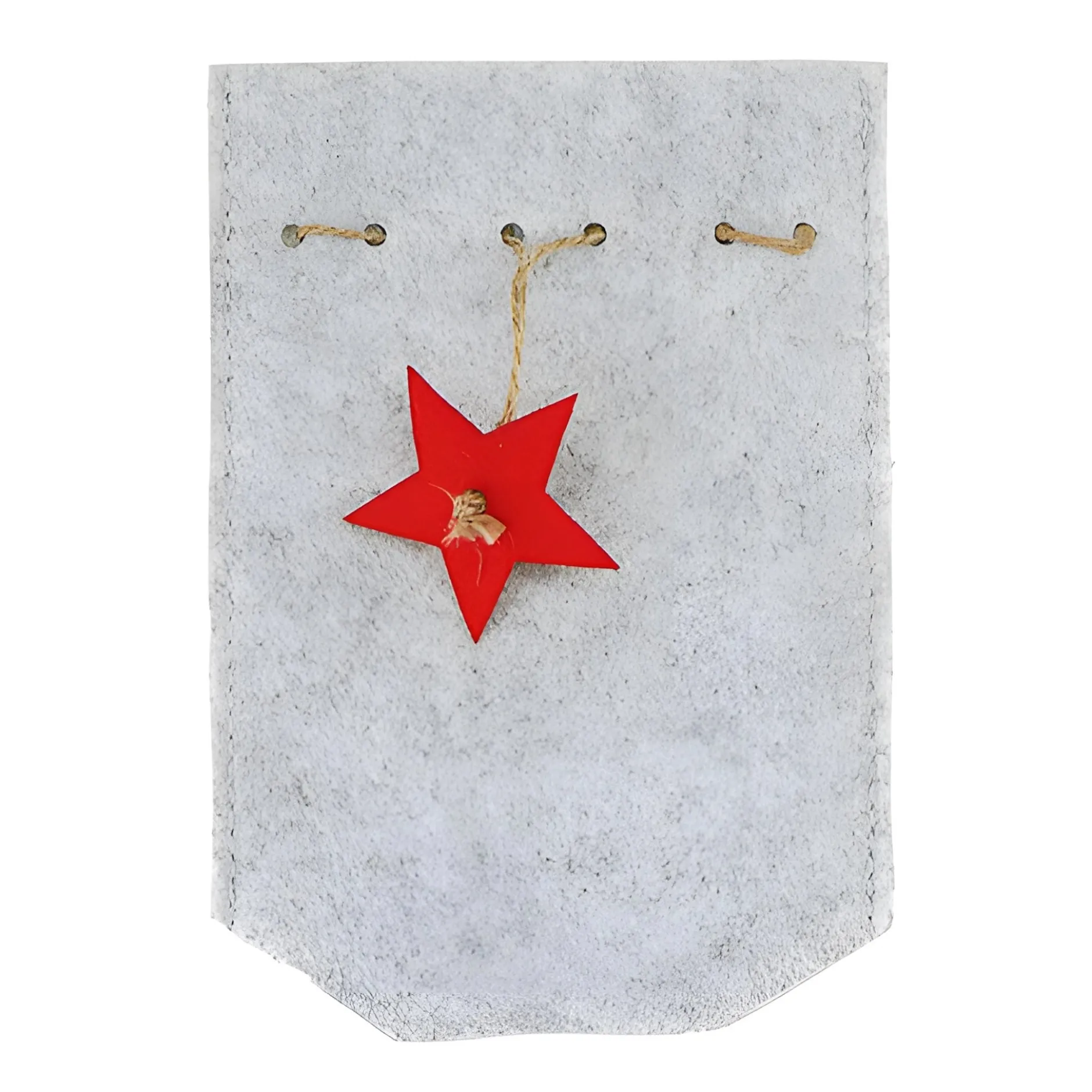 Filzbeutel mit Zugband grau, 13 x 18 cm