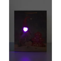 Geschenktüte 'Weihnachtswichtel' mit LED, mittel