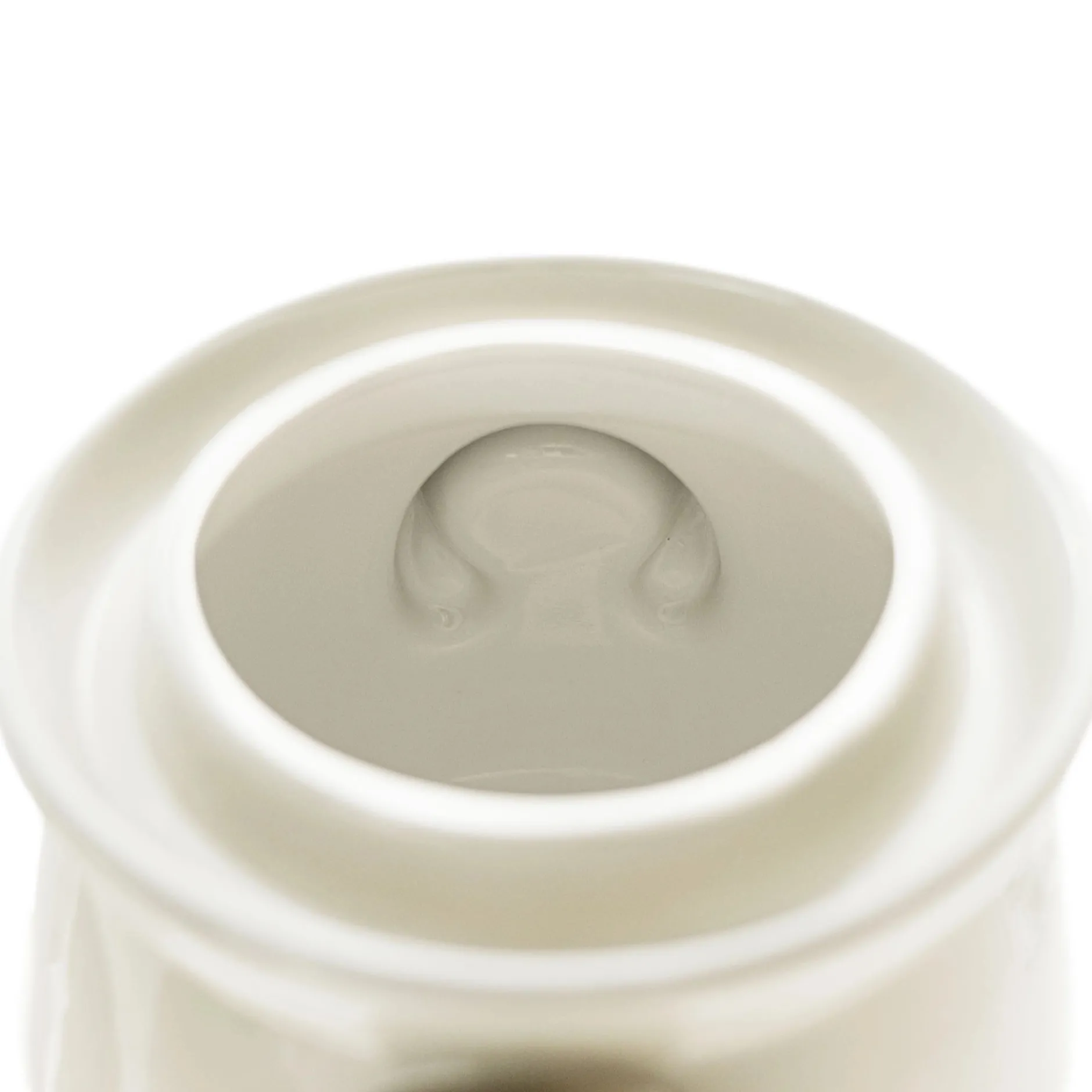 Gärtopf 3 Liter creme-weiß mit Beschwerungssteinen
