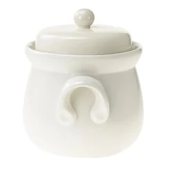 Gärtopf 3 Liter creme-weiß mit Beschwerungssteinen