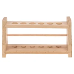 Holzgestell für 6 Reagenzgläser