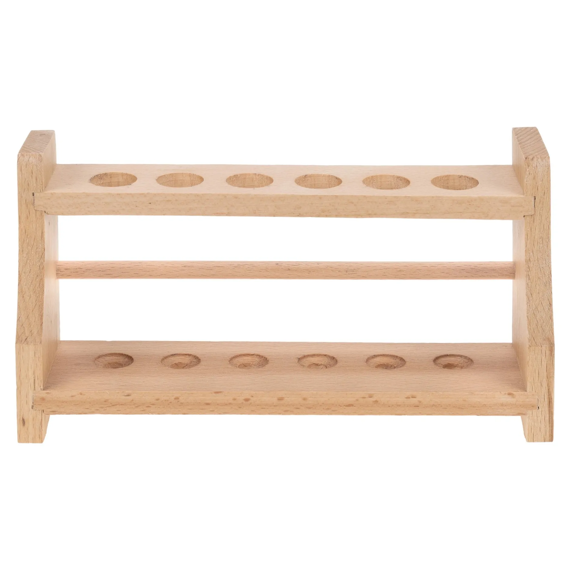 Holzgestell für 6 Reagenzgläser