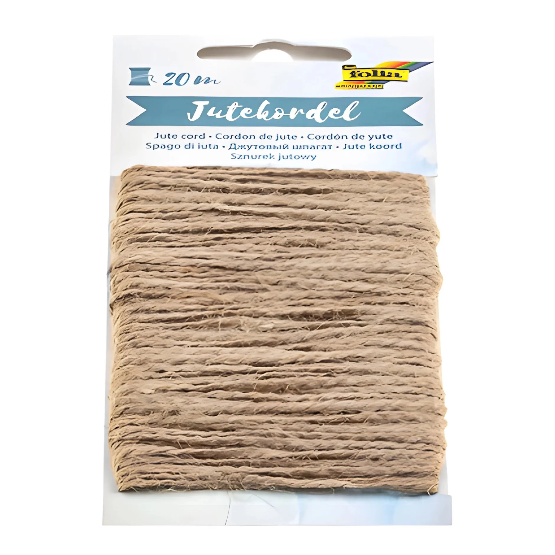 Jutekordel 20 m, 2 mm natur