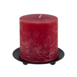 Kerzenständer flach, Ø 12 cm, schwarz