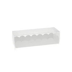 Klarsichtschachtel 190 x 50 x 50 mm mit Einlage weiß