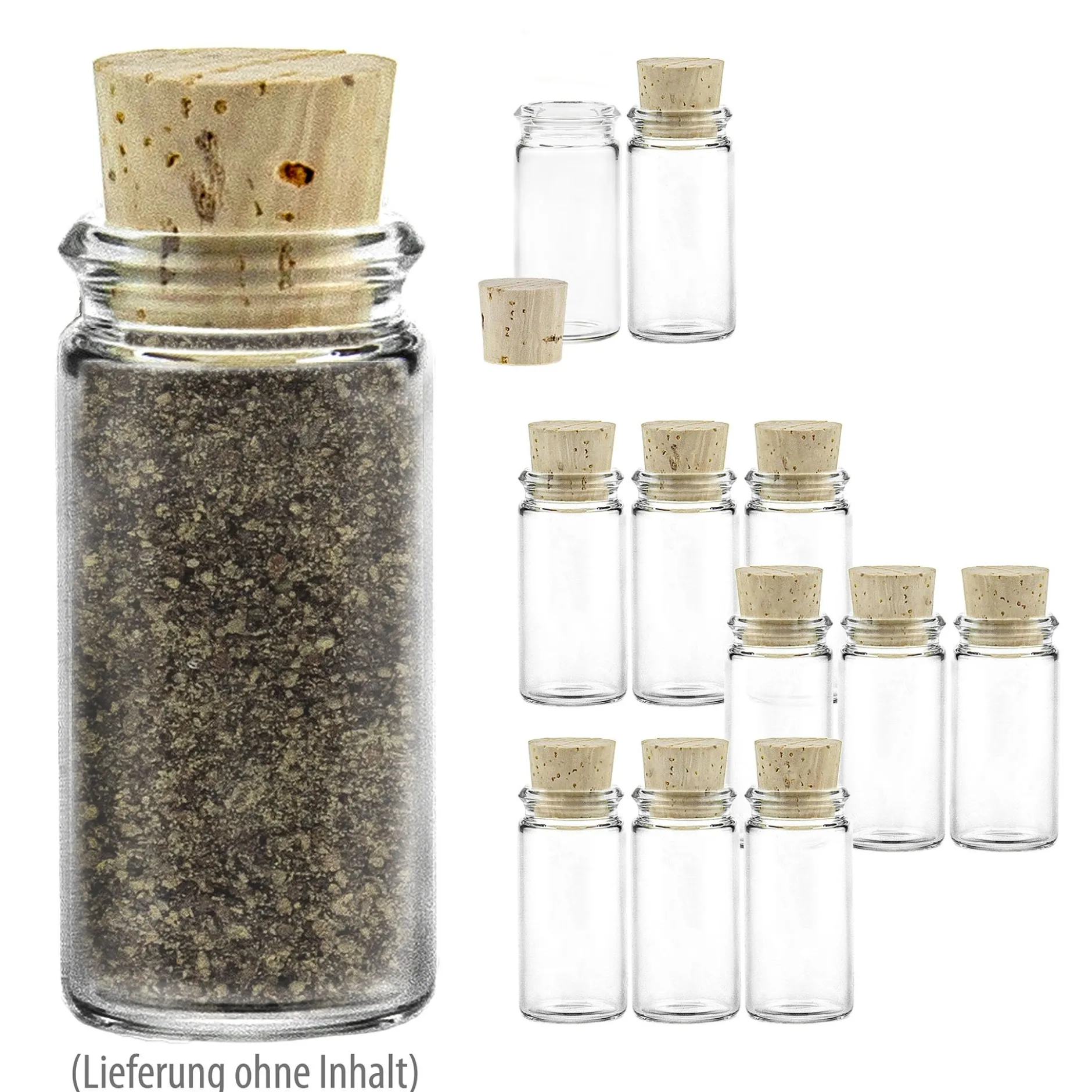 Kleine Glasflasche 5 ml, 12er Set