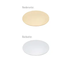 Pappscheibe Ø 120 mm gold/silber, 50 Stück