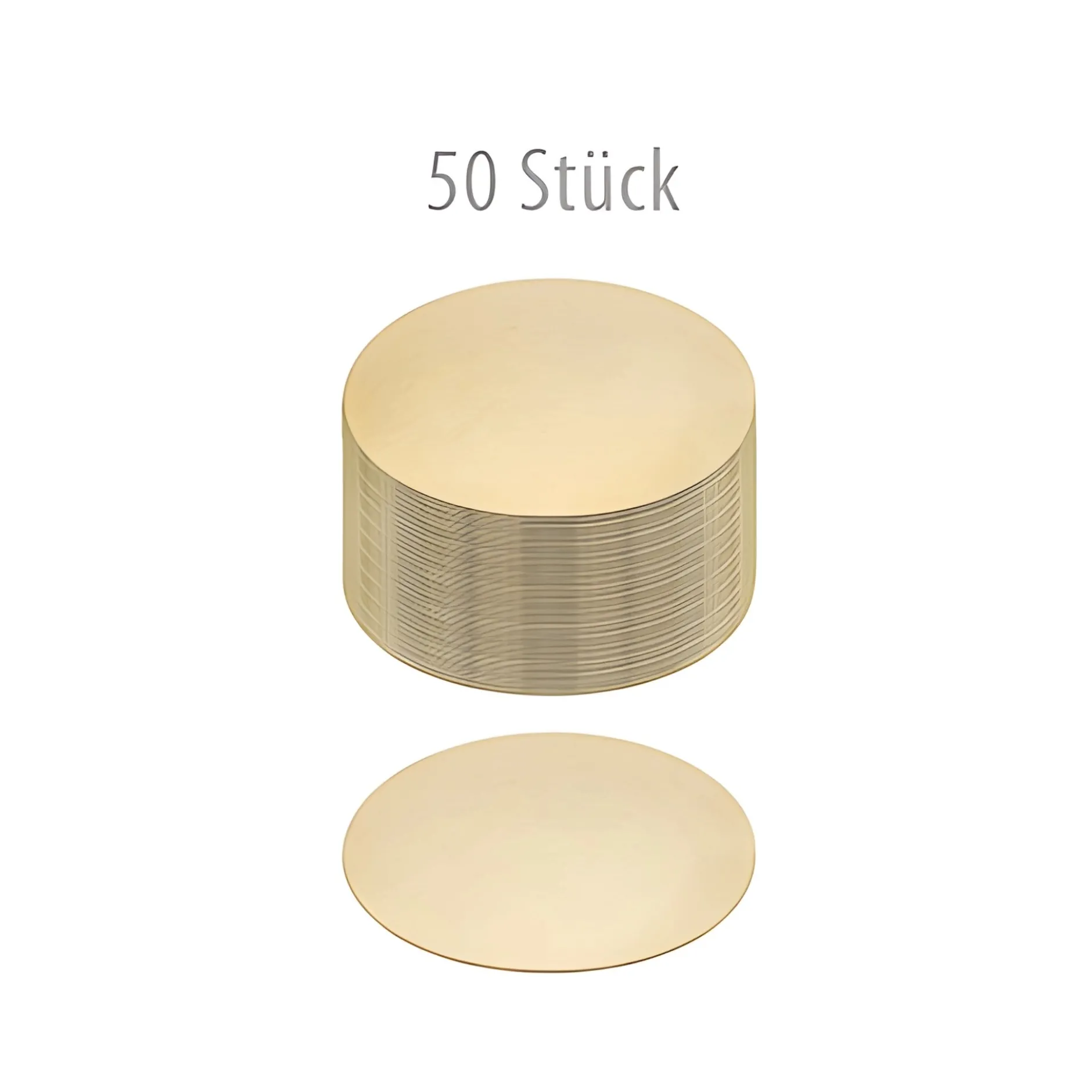 Pappscheibe Ø 120 mm gold/silber, 50 Stück