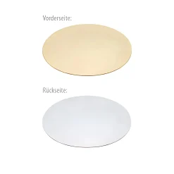 Pappscheibe Ø 160 mm gold/silber, 50 Stück
