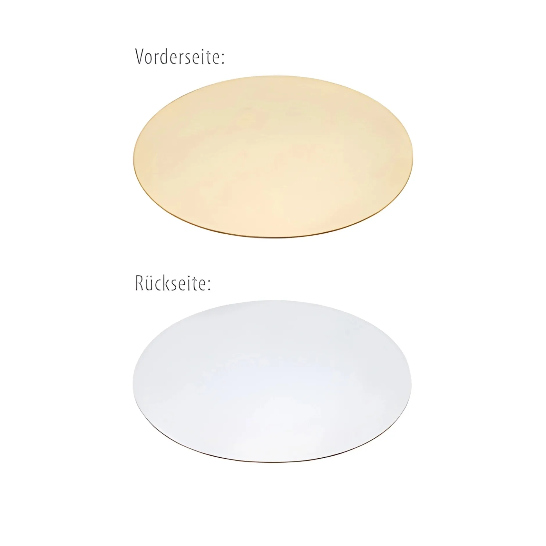 Pappscheibe Ø 160 mm gold/silber, 50 Stück