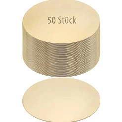 Pappscheibe Ø 200 mm gold/silber, 50 Stück