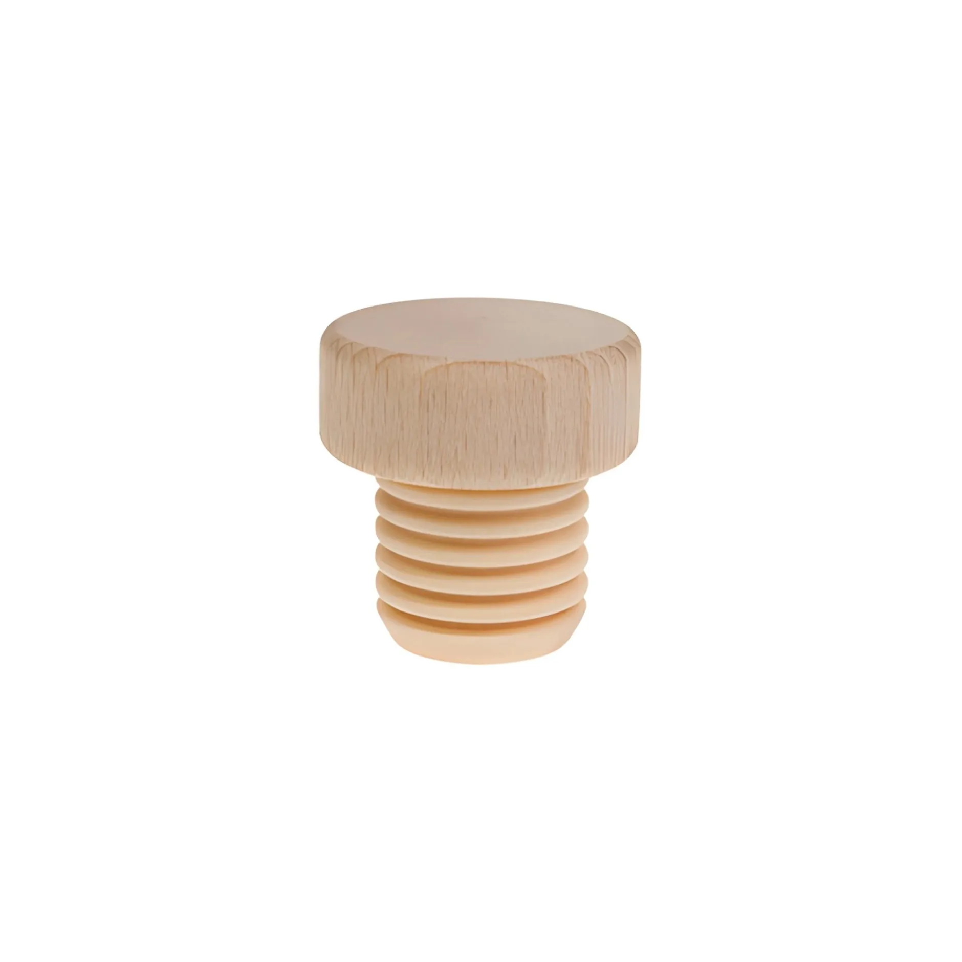 PE-Stopfen 22 mm gerillt mit Holzscheibe Ø 33 mm