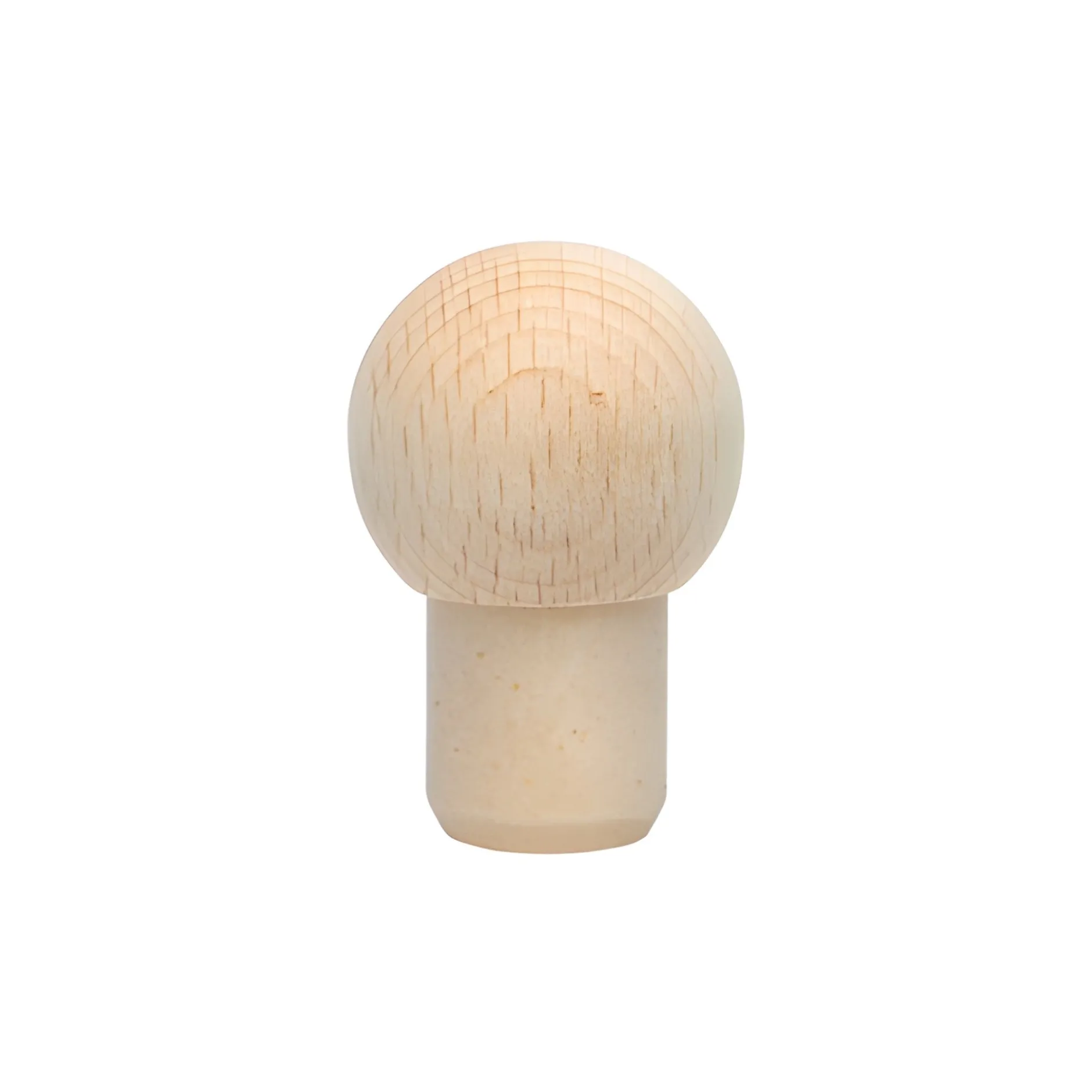 PE-Stopfen 19 mm mit Holzkugel Ø 32 mm