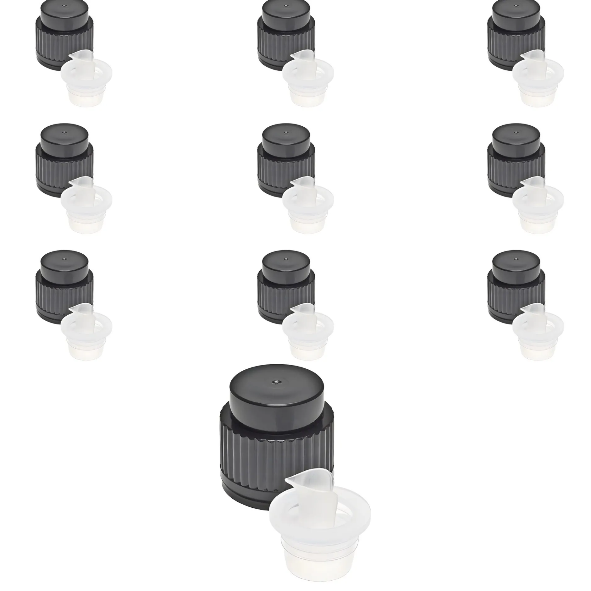 PP 28 Ausgießer schwarz mit Originalitätsring, 10 Stück