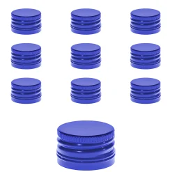 PP 28 blau Aluminium mit Originalitätsring, 10 Stück