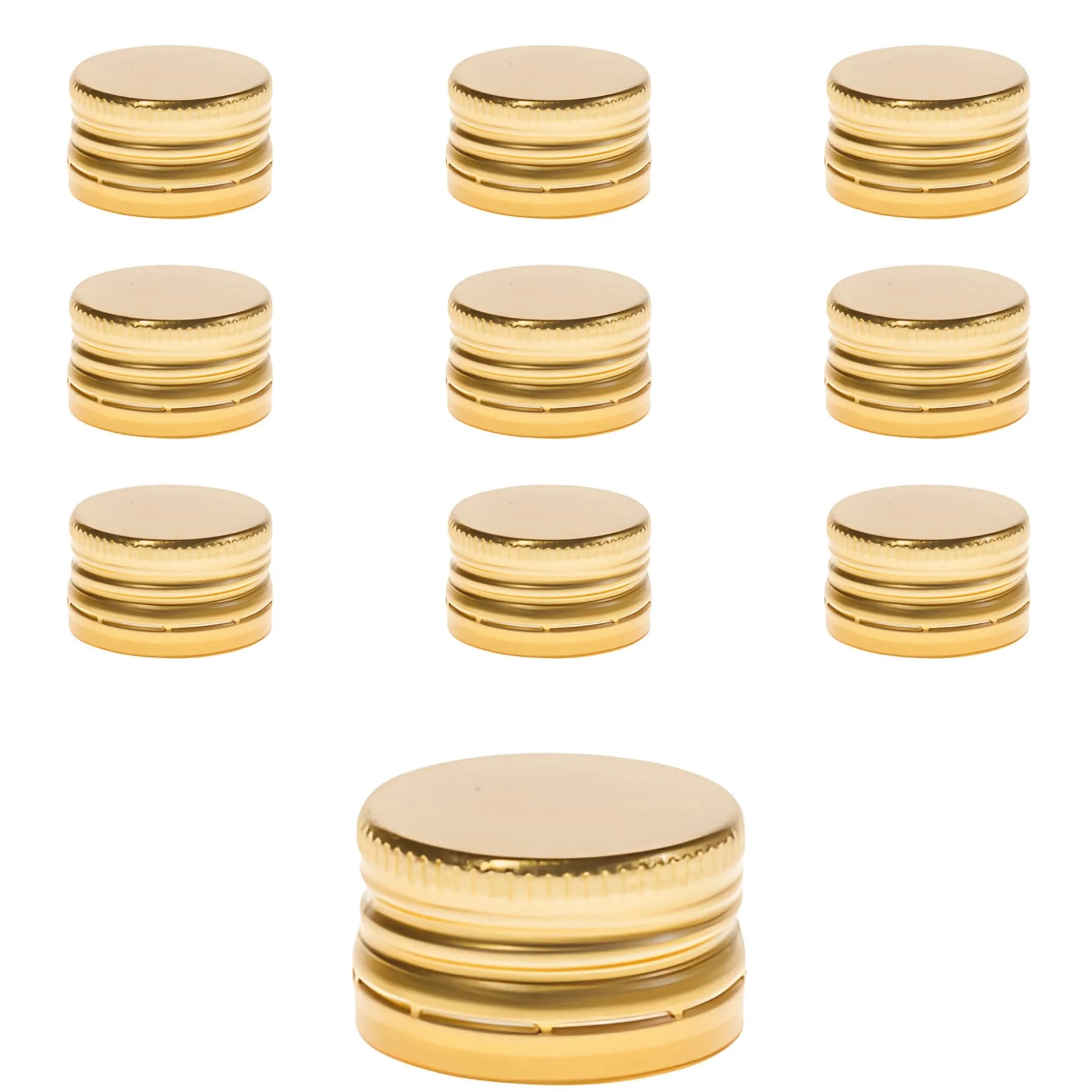 PP 31,5 gold Aluminium mit Originalitätsring, 10 Stück