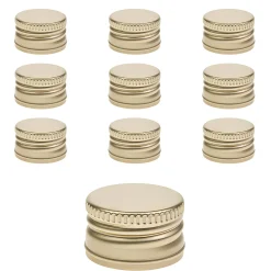 PP 28 gold Aluminium ohne Rollrand, 10 Stück