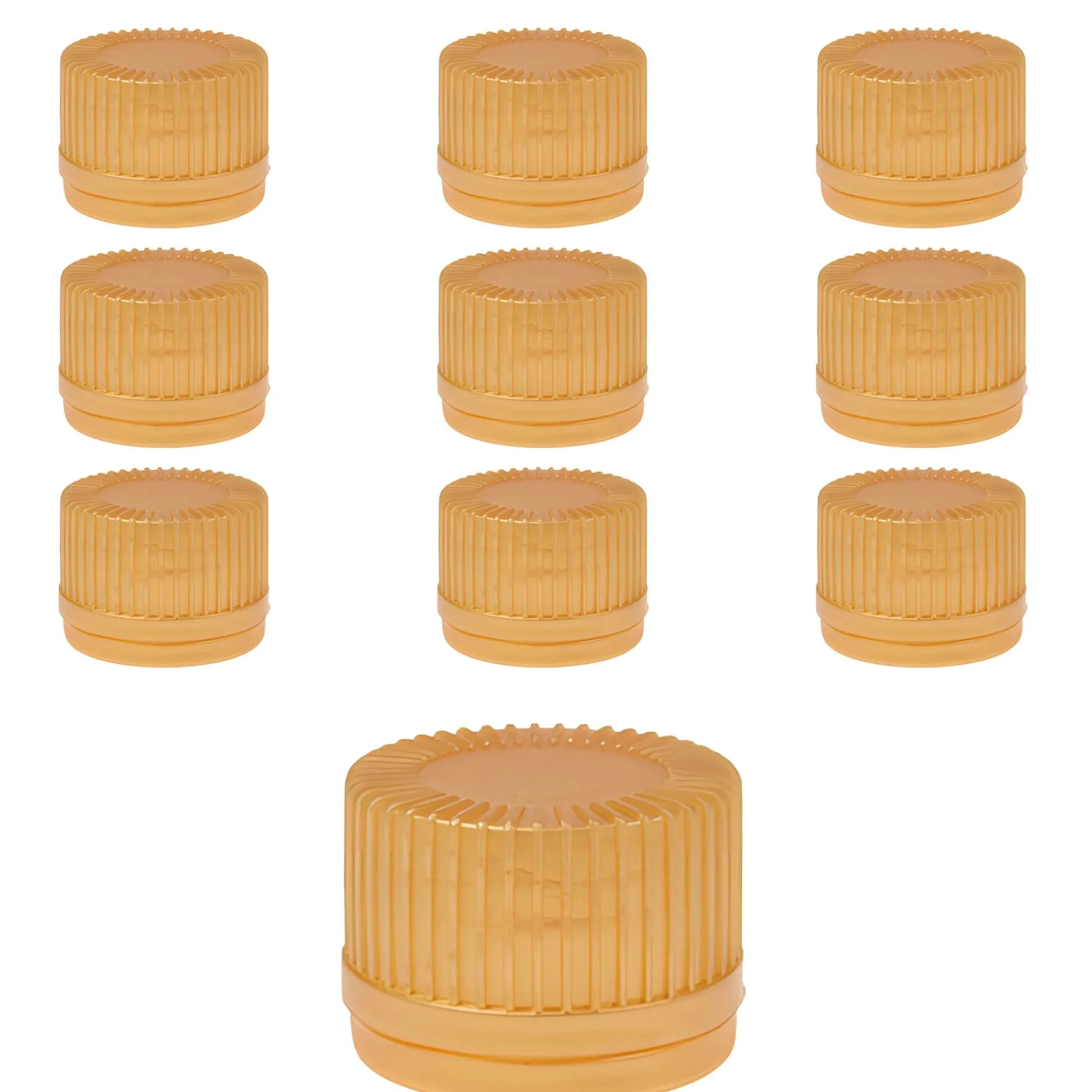 PP 24 gold Kunststoff mit Originalitätsring gold, 10 Stück