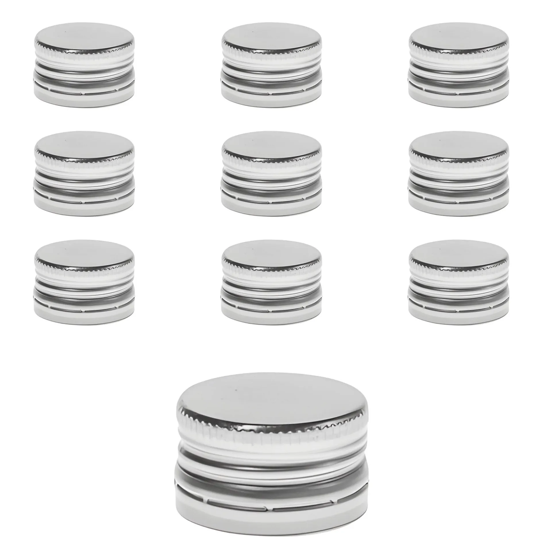 PP 31,5 silber Aluminium mit Originalitätsring, 10 Stück