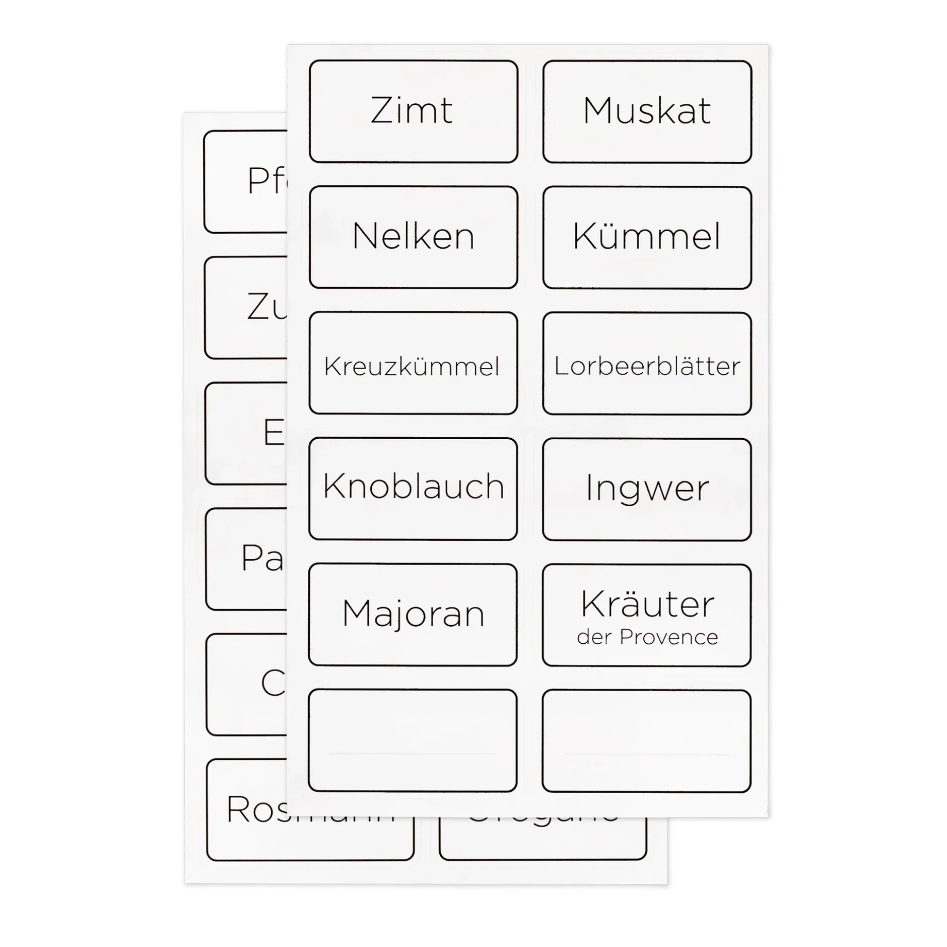 Schmucketiketten 'Gewürze und Kräuter', 24 Stück