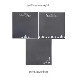 Servierplatte 'Weihnachten' aus Schiefer, 20 x 20 cm