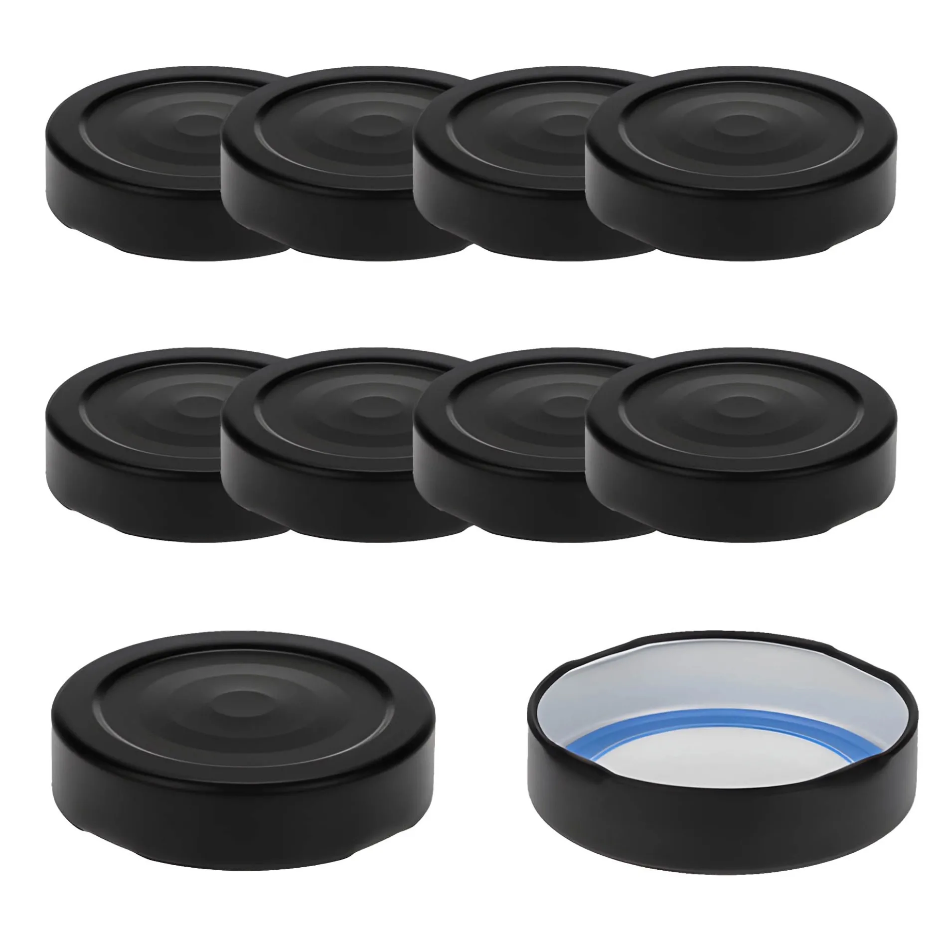 TO 58 Deep schwarz matt past. mit Button BLUESEAL, 10 Stück