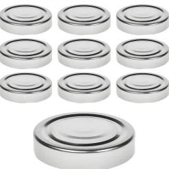 TO 66 Deep silber past. mit Button, 10 Stück