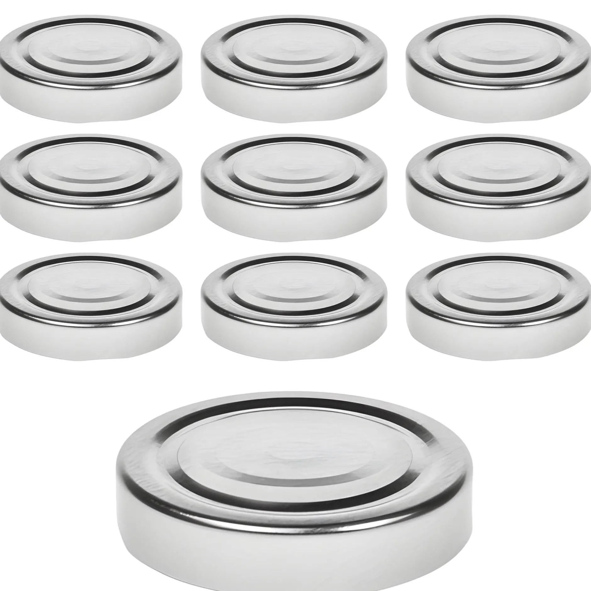 TO 66 Deep silber past. mit Button, 10 Stück
