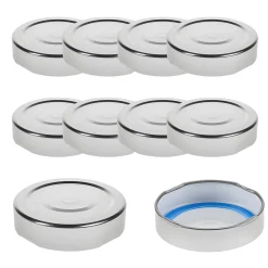 TO 58 Deep silber ster. mit Button BLUESEAL, 10 Stück