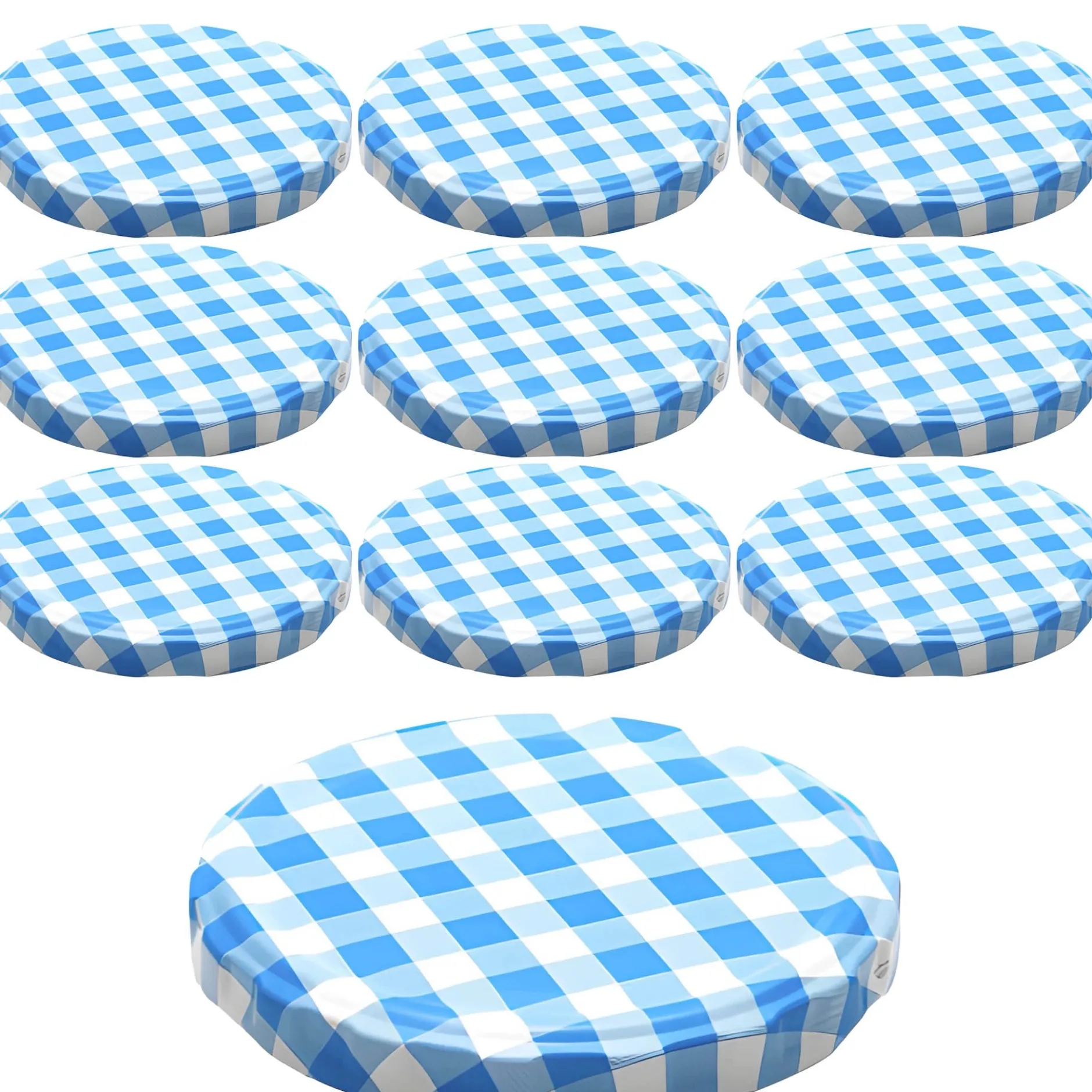 TO 82 kariert blau/weiß ster., 10 Stück