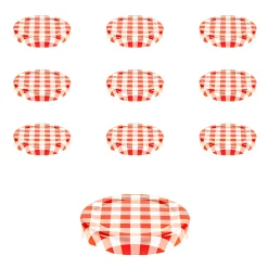 TO 53 kariert rot/weiß past., 10 Stück