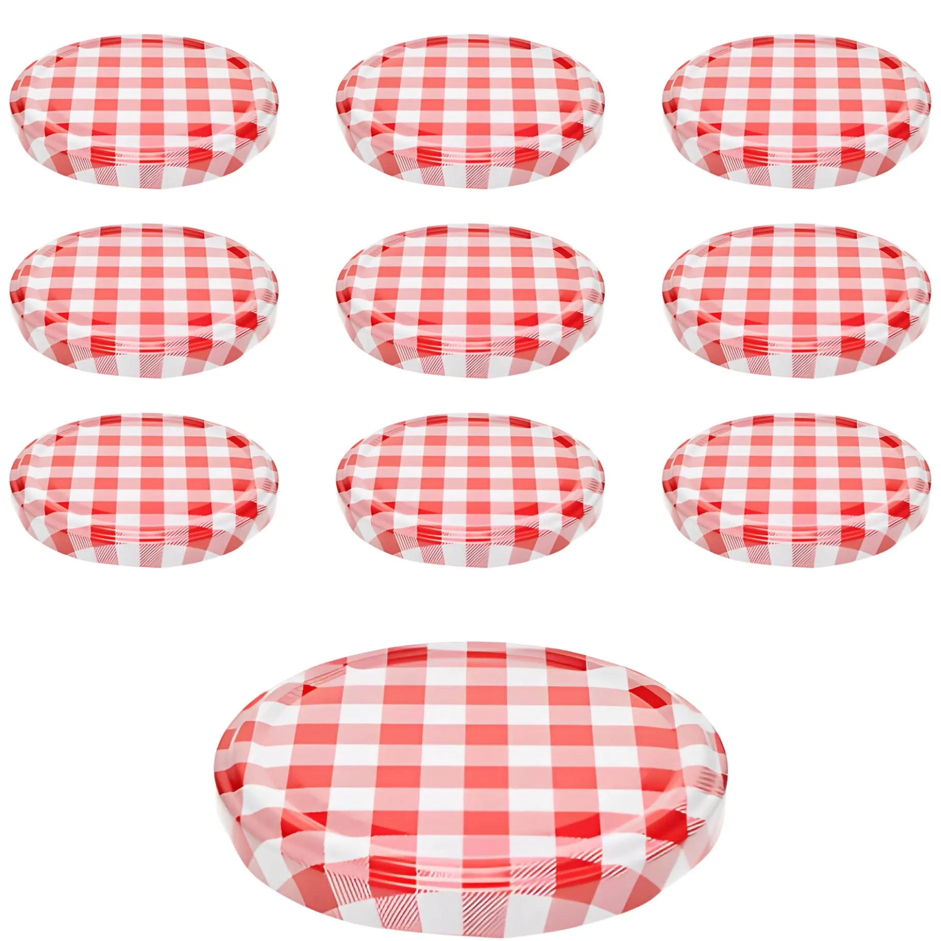TO 66 kariert rot/weiß ster., 10 Stück